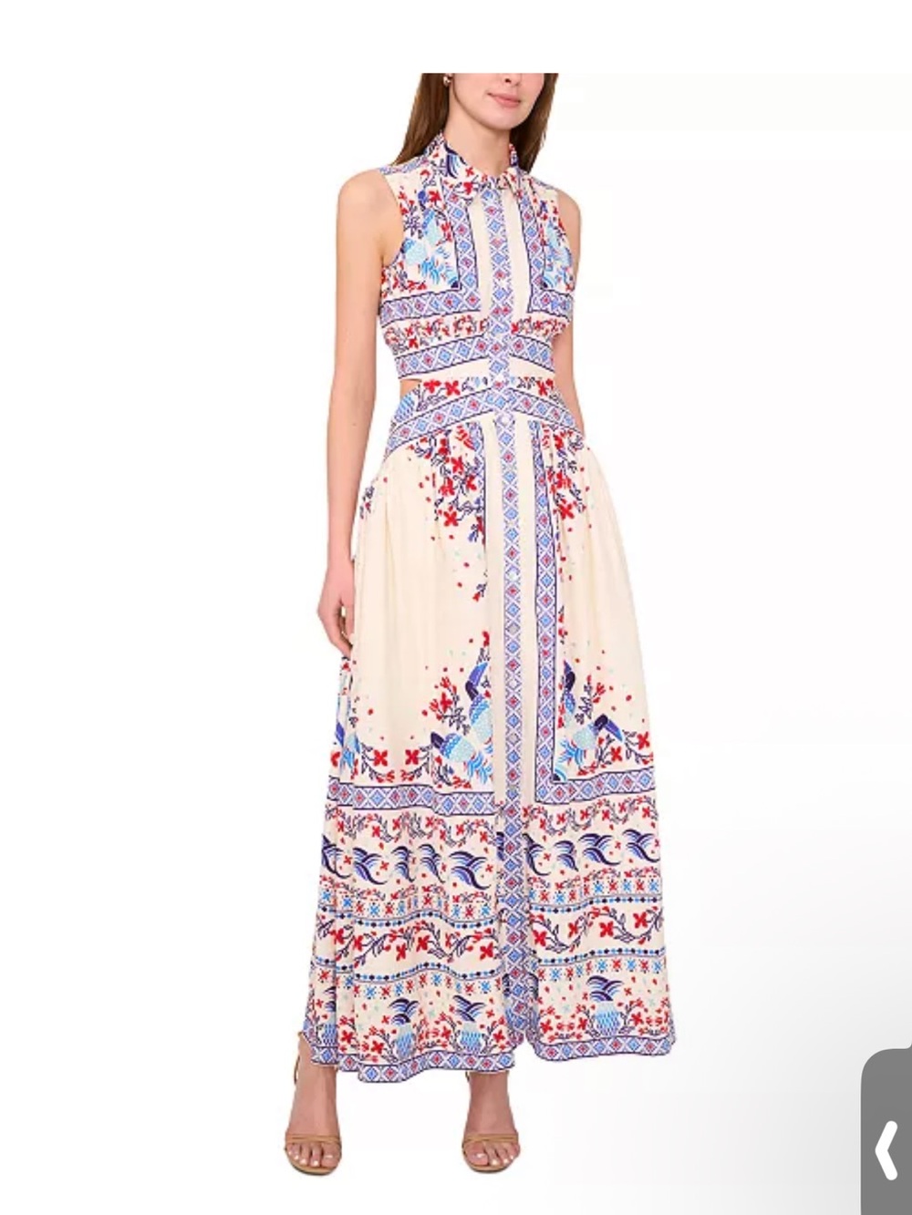 1. State Cream Maxi Dress will fit S and M